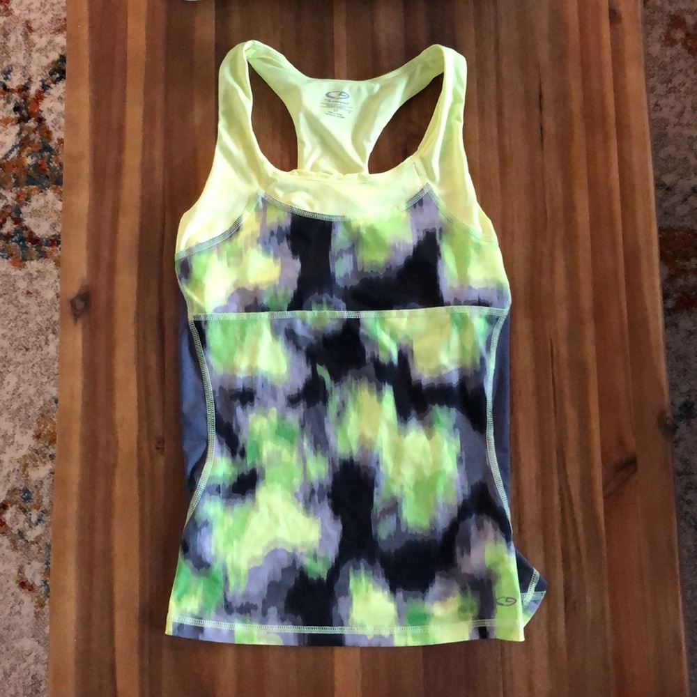 Champion - workout tank. Yellow,grey,lime green